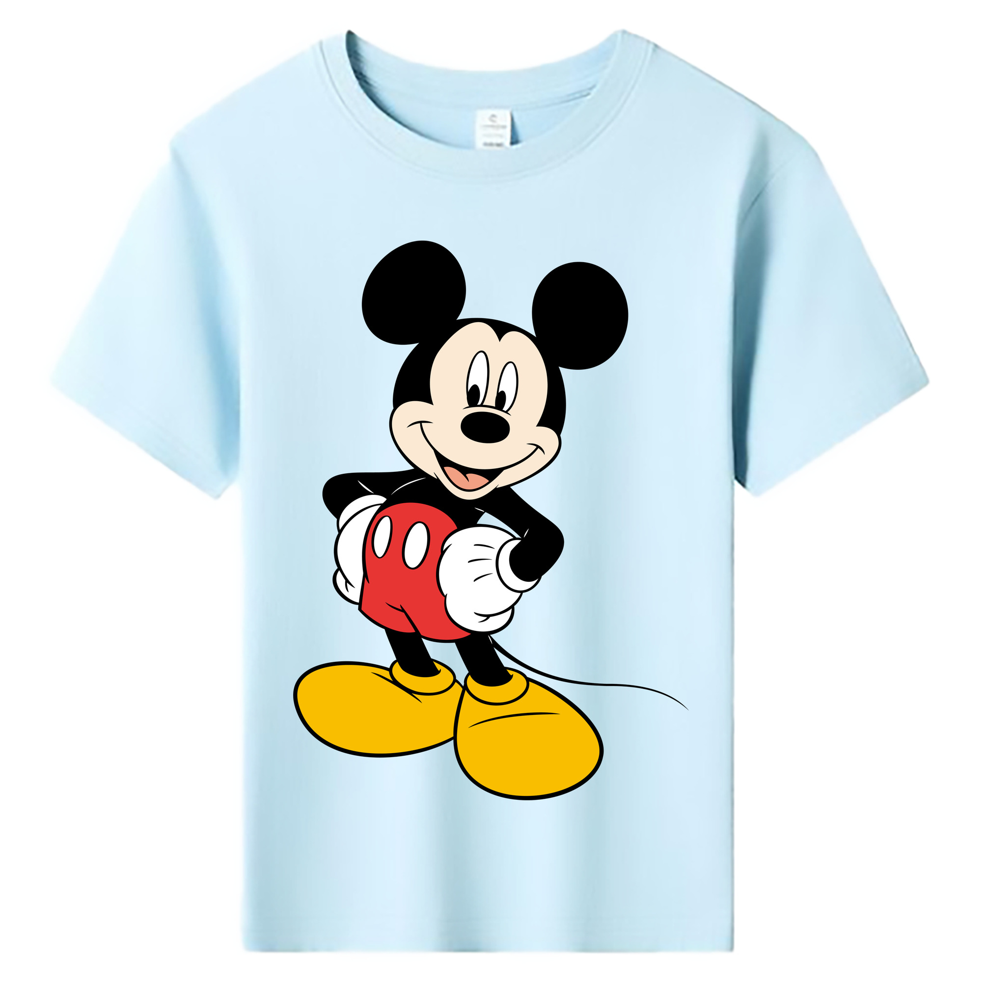 ミッキーマウス Mickey Mouse 綿100％キッズTシャツ（フロントプリント）